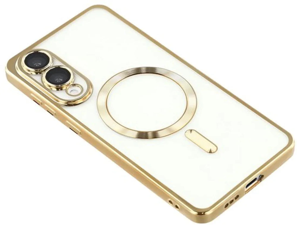 Samsung Galaxy S25 Edge Hoesjes – Backcover – MagSafe – Inclusief 2x Screenprotector – Goud-Ilumina Benelux
