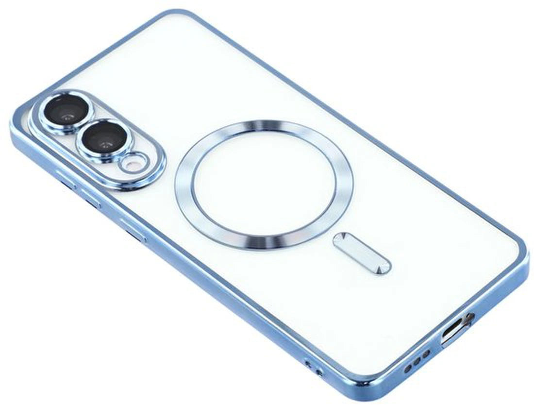 Samsung Galaxy S25 Edge Hoesjes – Backcover – MagSafe – Inclusief 2x Screenprotector – Blauw