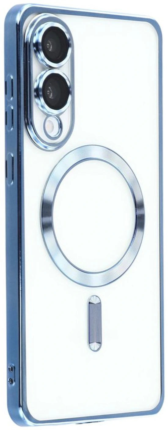 Backcover hoesje Geschikt voor: Samsung Galaxy S25 Edge - met geïntegreerde Camera lens bescherming - MagSafe - Blauw