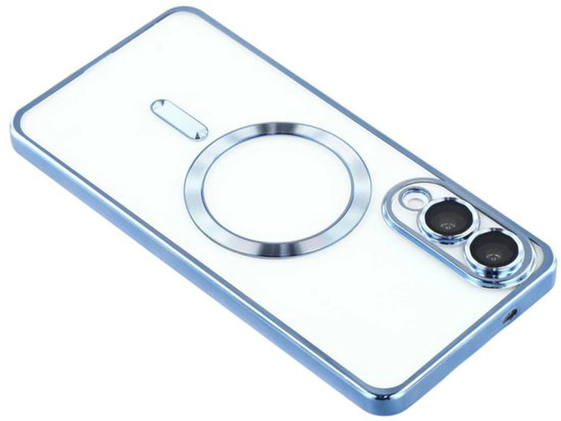 Samsung Galaxy S25 Edge Hoesjes – Backcover – Camera Lens Bescherming – MagSafe – Blauw