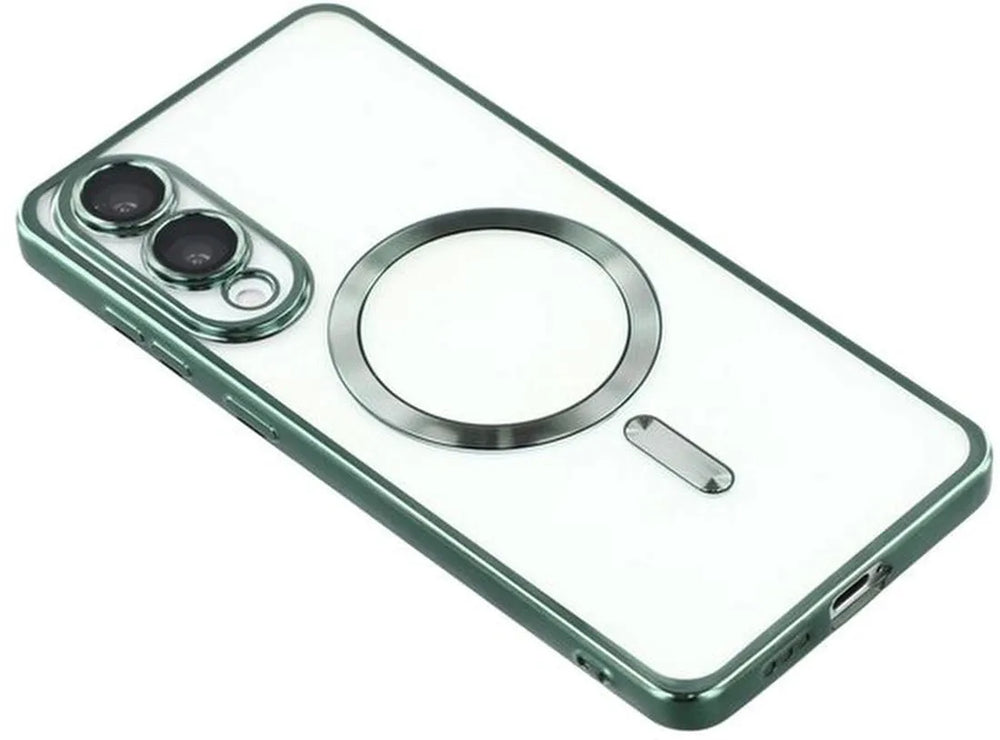 Samsung Galaxy S25 Edge Hoesjes – Siliconen Backcover – MagSafe – 2x Screenprotector – Groen-Ilumina Benelux