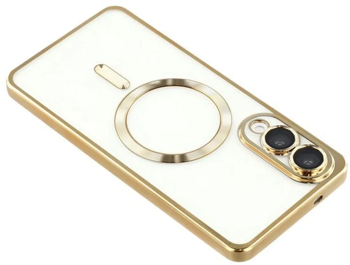 Samsung Galaxy S25 Edge Hoesjes – Backcover – Camera Lens Bescherming – MagSafe – Goud-Ilumina Benelux