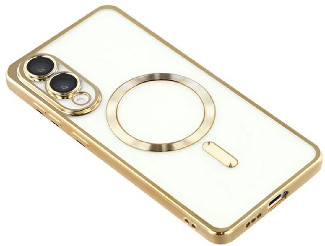 Samsung Galaxy S25 Edge Hoesjes – Backcover – Camera Lens Bescherming – MagSafe – Goud