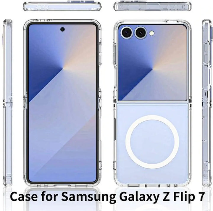 Samsung Galaxy Z Flip 7 Hoesjes – Transparante TPU Backcover – MagSafe Compatibel – Schokbestendig – Dun & Flexibel-Ilumina Benelux