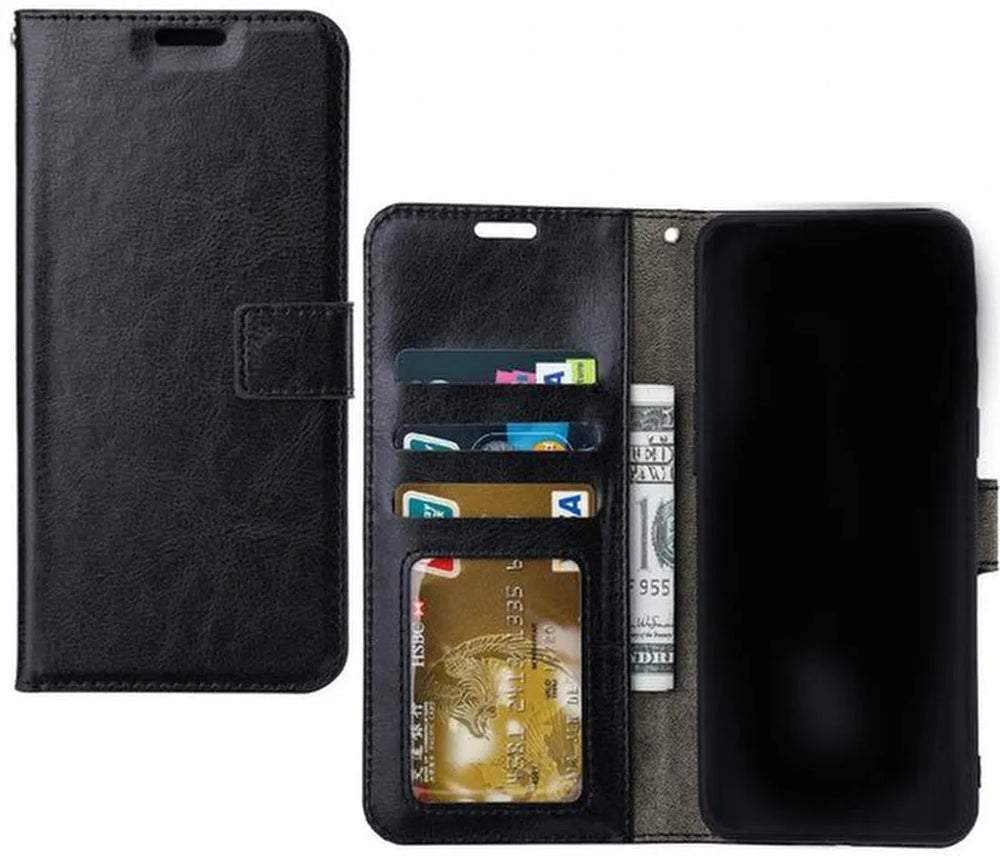 Xiaomi Redmi Note 14 4G Hoesjes – Bookcase Portemonnee – 3 Kaartvakken – Magneetsluiting – Zwart-Ilumina Benelux