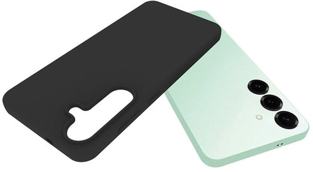 Samsung Galaxy S25 FE Hoesjes – Siliconen Backcover – Screenprotector Gehard Glas 3-Pack – Zwart