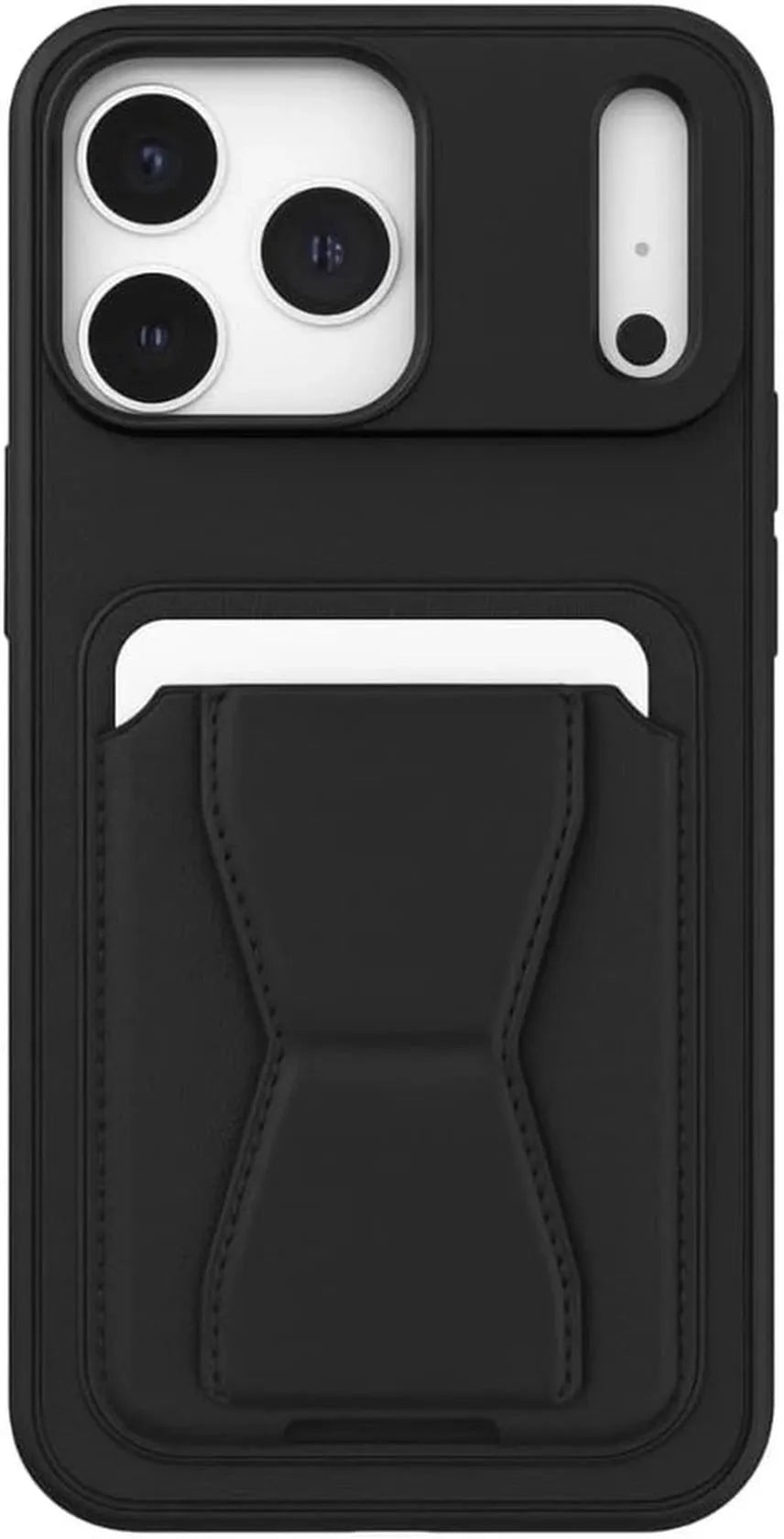 iPhone 17 Pro Hoesjes – Schokbestendige Backcover – Kaarthouder – Ingebouwde Standaard – Zwart-Ilumina Benelux