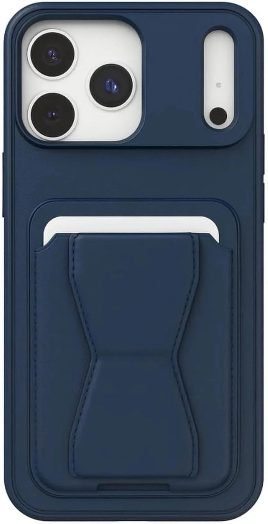 iPhone 17 Pro Hoesjes – Schokbestendige Backcover – Kaarthouder – Ingebouwde Standaard – Blauw-Ilumina Benelux