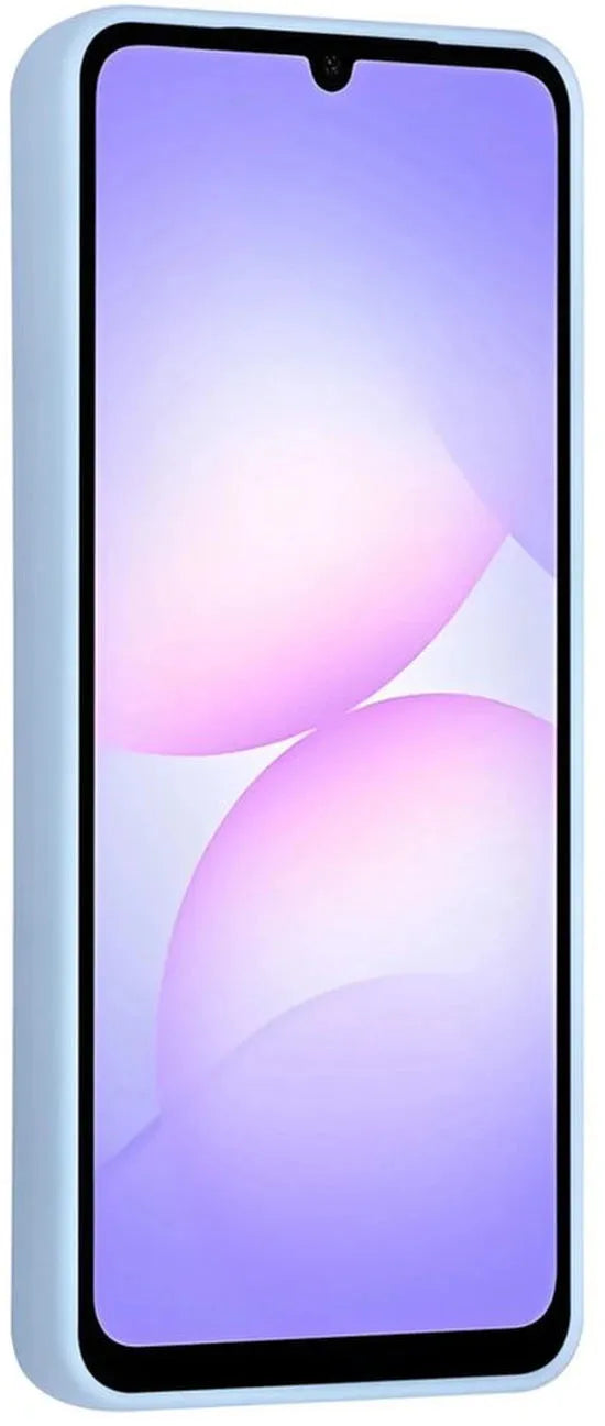 Samsung Galaxy A07 Hoesjes – Siliconen Backcover – Schokbestendig – Ringstandaard – Lichtblauw-Ilumina Benelux