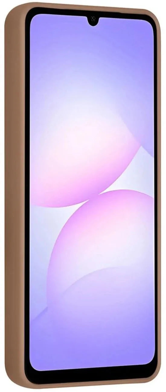 Samsung Galaxy A07 Hoesjes – Siliconen Backcover – Schokbestendig – Ringstandaard – Desert Bruin-Ilumina Benelux