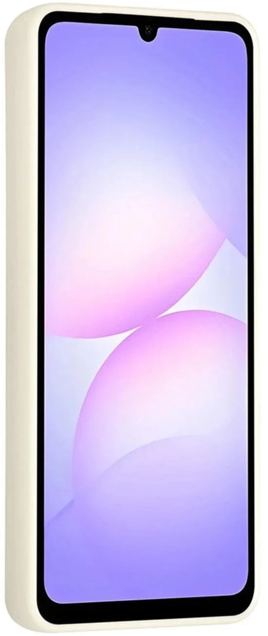 Samsung Galaxy A07 Hoesjes – Siliconen Backcover – Schokbestendig – Ringstandaard – Antique White-Ilumina Benelux