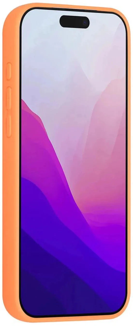 iPhone 17 Pro Max Hoesjes – Siliconen Backcover – Schokbestendig – Ringstandaard – Tangerine Orange-Ilumina Benelux