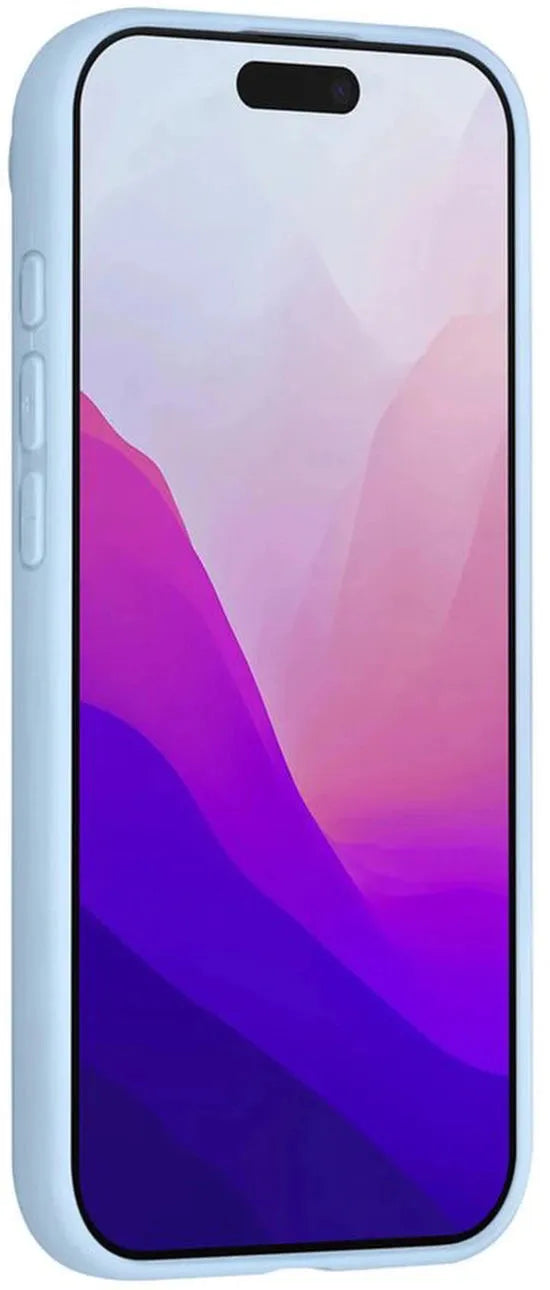 iPhone Air Hoesjes – Siliconen Backcover – Schokbestendig – Ringstandaard – Lichtblauw-Ilumina Benelux