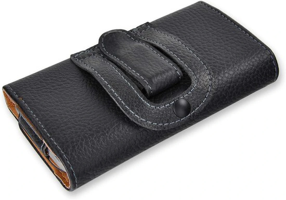 Telefoonhouder – Geschikt voor Samsung Galaxy A25 – Horizontale Heuptas Holster – Riemclip & Veiligheidslus – Zwart