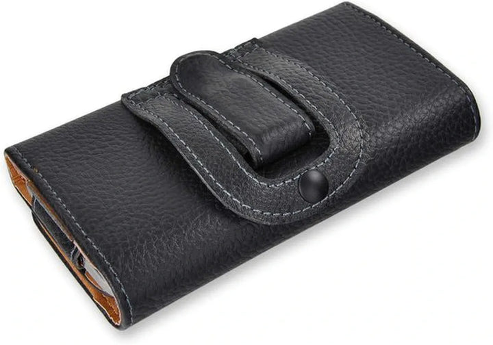 Motorola Edge 60 Pro Hoesjes – Horizontale Holster Heuptas – PU Leer – Magneetsluiting – Zwart-Ilumina Benelux