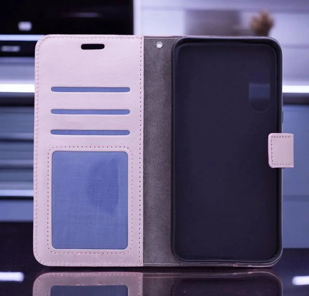 iPhone 16E Hoesjes – Portemonnee Bookcase – Pasjeshouder – Magneetsluiting – Roségoud-Ilumina Benelux