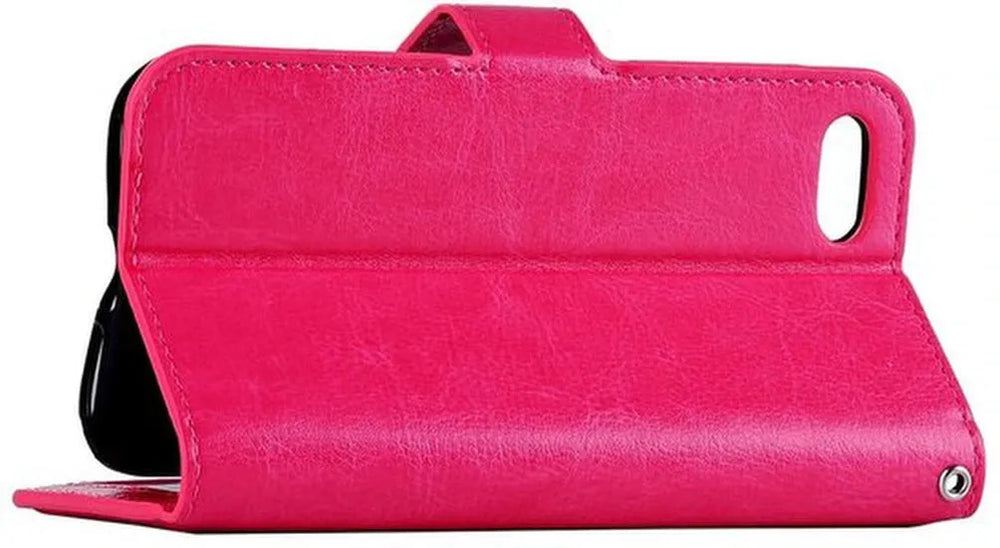 iPhone 7/8/SE 2020/SE 2022 Hoesjes – Portemonnee Bookcase – Pasjeshouder – Magneetsluiting – Roze-Ilumina Benelux