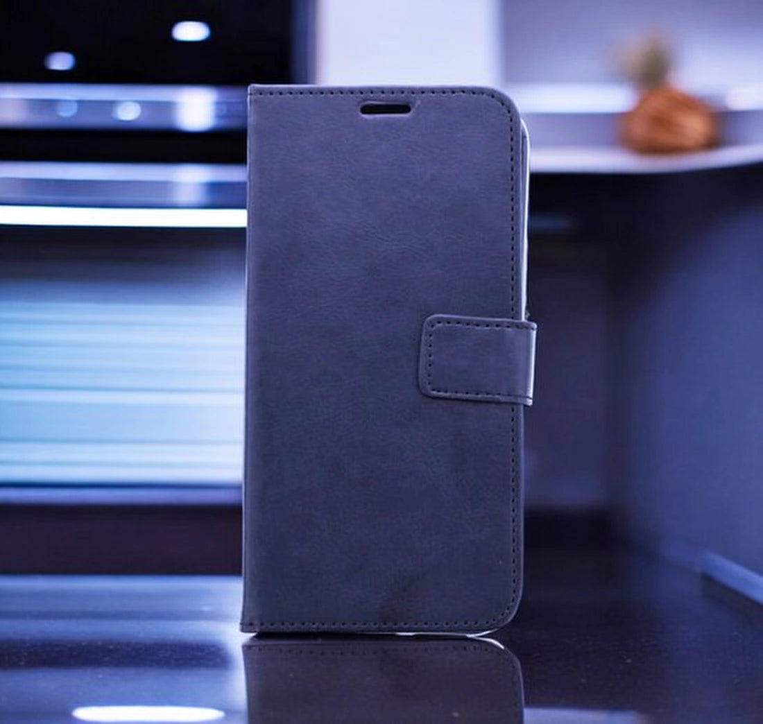 Bookcase Geschikt voor: Samsung Galaxy A20 - Zwart - portemonnee hoesje - Book Cover