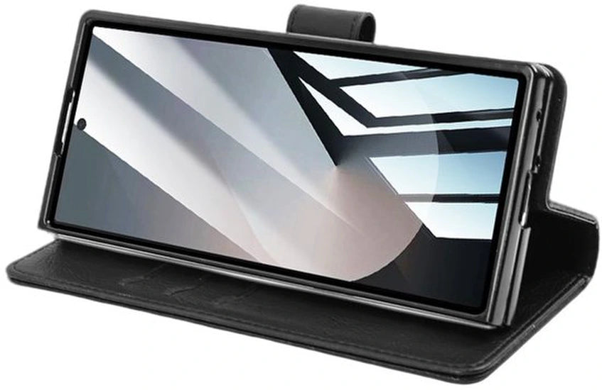 Samsung Galaxy Z Fold 7 Hoesjes – Bookcase Portemonnee Hoes – Pasjeshouder – Magneetsluiting – Zwart