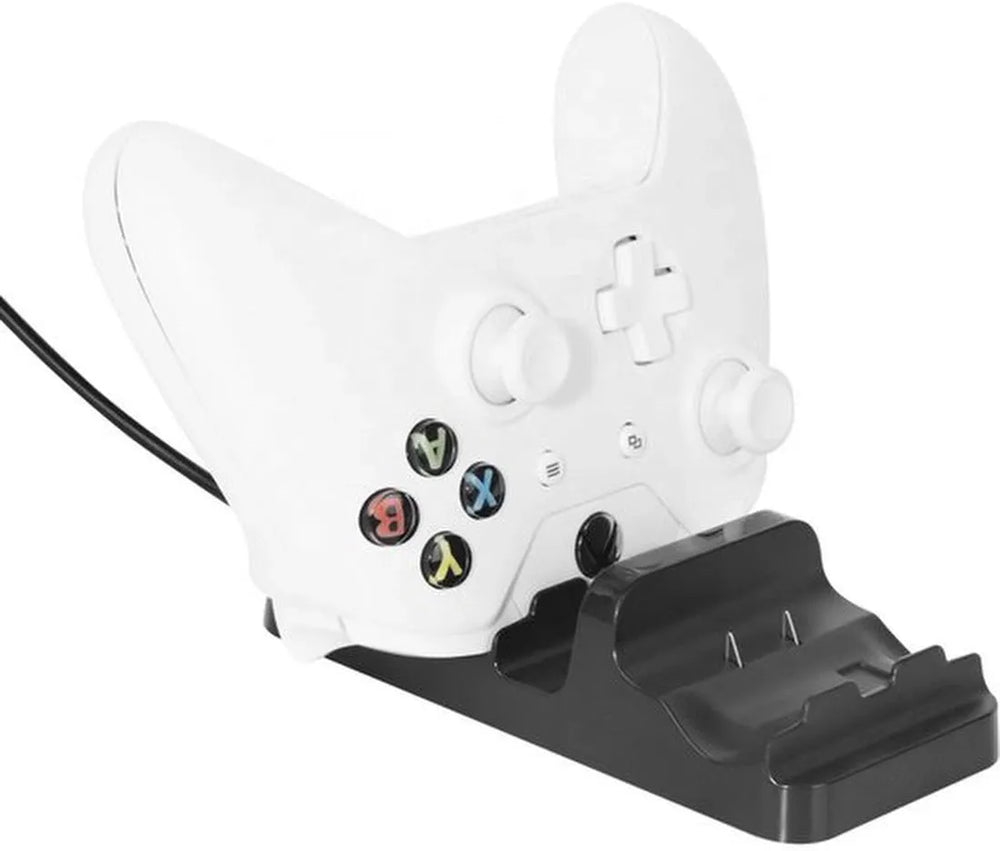 Xbox oplaadstation – Docking station – Geschikt voor Xbox Series X/S & One – 2x 800mAh accu + 4 kapjes – LED – Zwart-Oplaadstation controllers-Ilumina Benelux