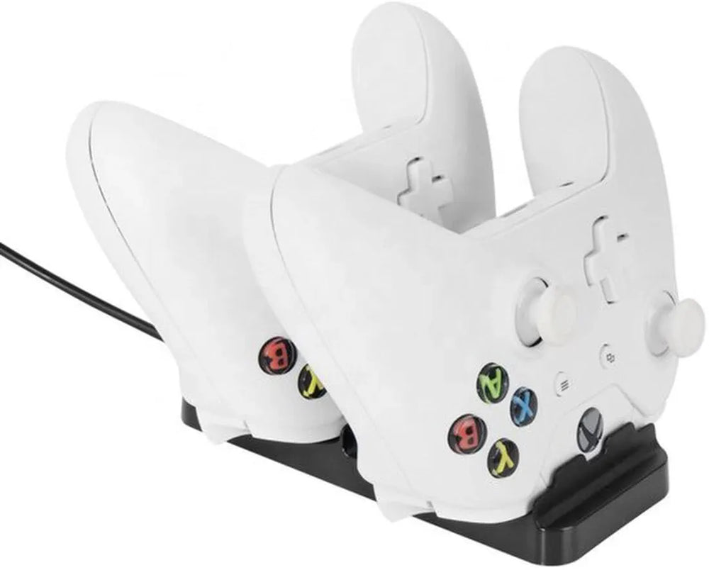Xbox oplaadstation – Docking station – Geschikt voor Xbox Series X/S & One – 2x 800mAh accu + 4 kapjes – LED – Zwart-Oplaadstation controllers-Ilumina Benelux