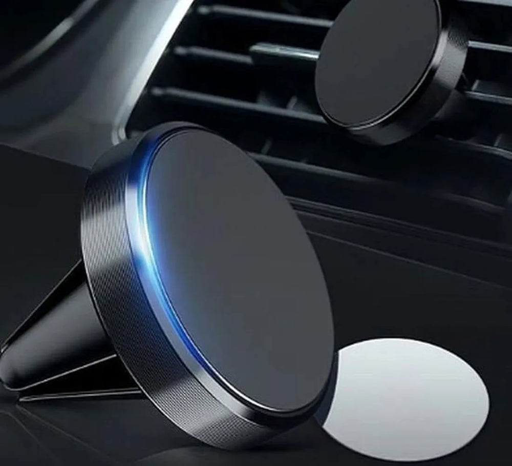 Telefoonhouder auto – Magnetisch – Ventilatierooster – Voor Navigatie – Zilver-Telefoonhouders-Ilumina Benelux