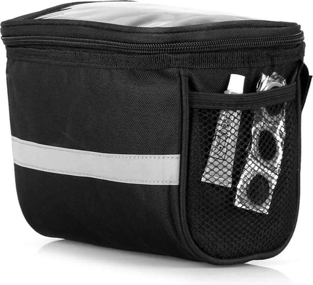 Fietsstuurtas mountainbike – Grote fietsmand koeltas – Waterdicht – Reflecterende band – 10 liter – Zwart-Ilumina Benelux