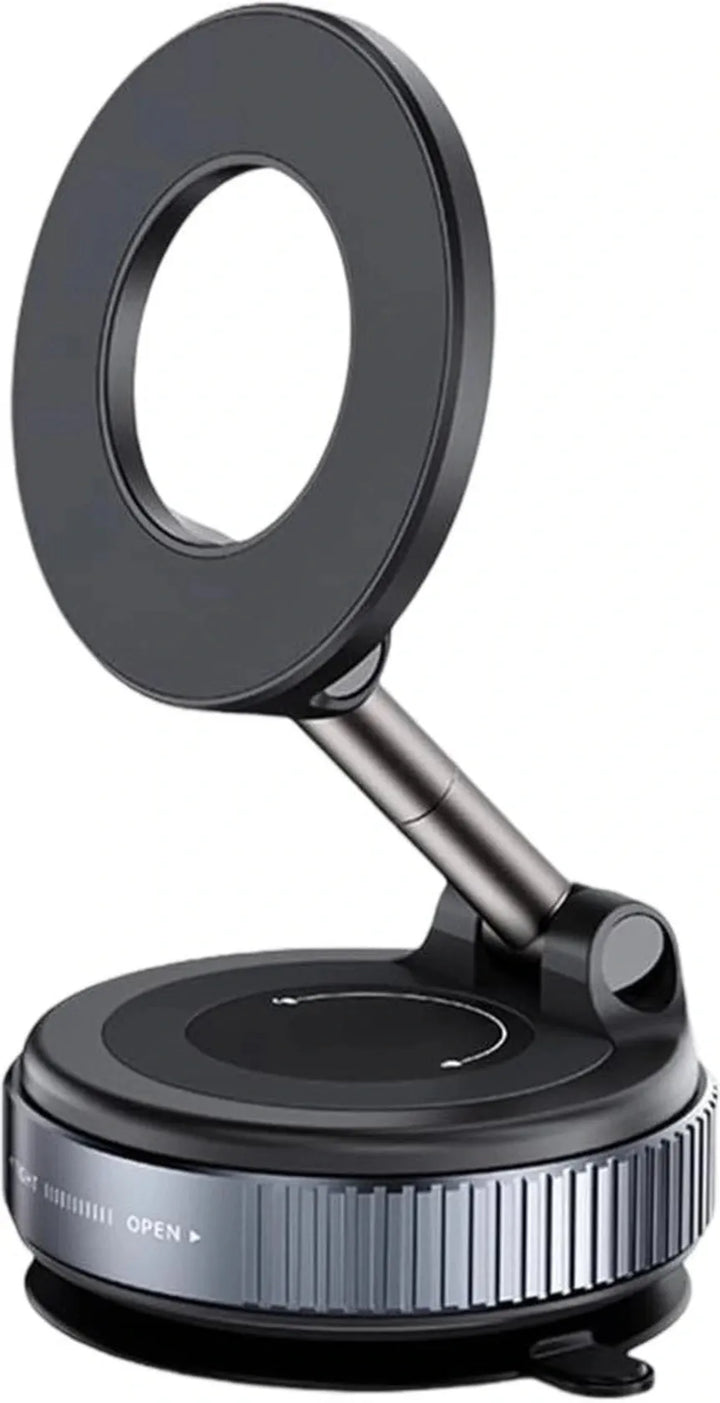 Telefoonhouder auto – Vacuüm magnetisch – 360° draaibaar – Dashboard montage – Zwart-Ilumina Benelux