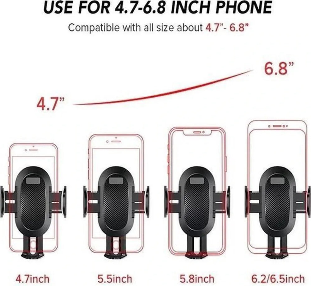 Telefoonhouder auto – Zuignap Sunction Cup – Verstelbare Arm – 360° Draaibaar – Zwart-Ilumina Benelux
