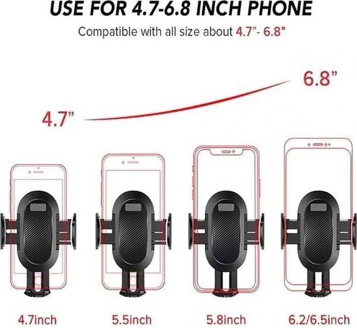 Telefoonhouder auto – Zuignap Sunction Cup – Verstelbare Arm – 360° Draaibaar – Zwart-Ilumina Benelux