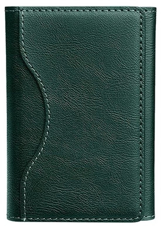 Pasjeshouder Portemonnee – Geschikt voor iPhone 12/13/14/15/16/17 – Opvouwbaar Leer – MagSafe Compatibel – Groen-Pasjeshouders-Ilumina Benelux