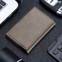 Pasjeshouder Portemonnee – Geschikt voor iPhone 12/13/14/15/16/17 – Opvouwbaar Leer – MagSafe Compatibel – Khaki-Pasjeshouders-Ilumina Benelux
