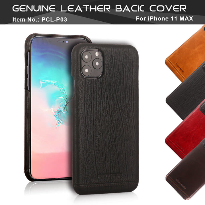 Pierre Cardin Apple iPhone 11 Pro Max Rood Back Cover hoesje Genuine leather-Hoesjes-Ilumina Benelux