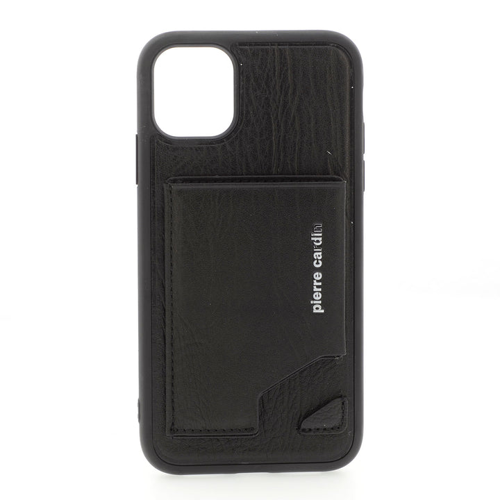 Pierre Cardin Apple iPhone 11 Pro Max Zwart Backcover hoesje Genuine leather-Hoesjes-Ilumina Benelux