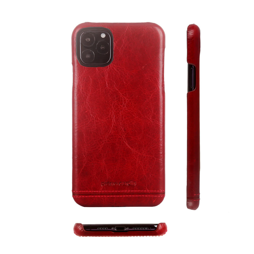 Pierre Cardin Apple iPhone 11 Pro Rood Back Cover hoesje Genuine leather-Hoesjes-Ilumina Benelux