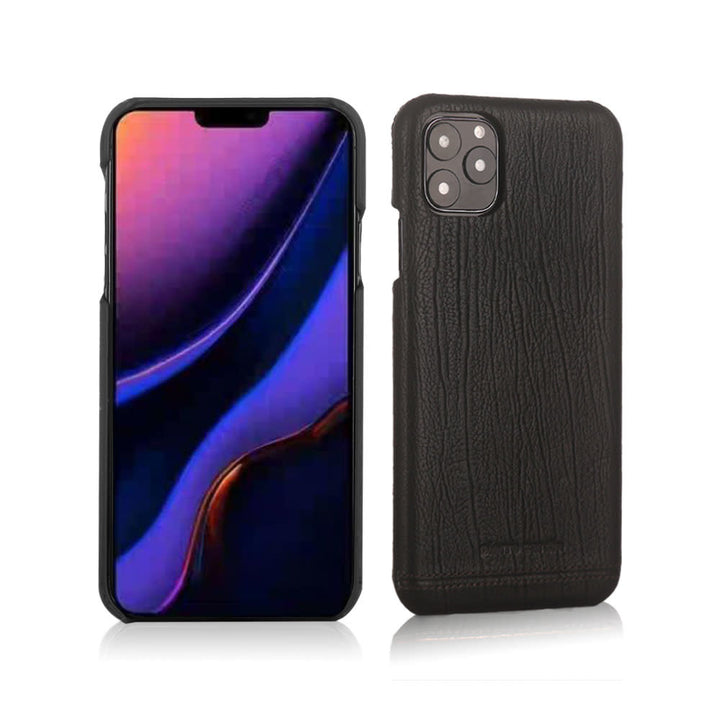 Pierre Cardin Apple iPhone 11 Pro Zwart Back Cover hoesje Genuine leather-Hoesjes-Ilumina Benelux