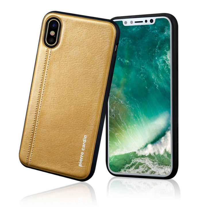 Pierre Cardin Backcover voor Apple iPhone X-Xs - Geel-Hoesjes-Ilumina Benelux