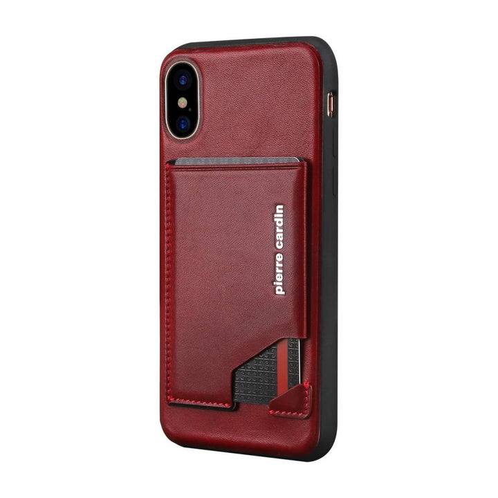 Pierre Cardin Backcover voor Apple iPhone X-Xs - Rood-Hoesjes-Ilumina Benelux