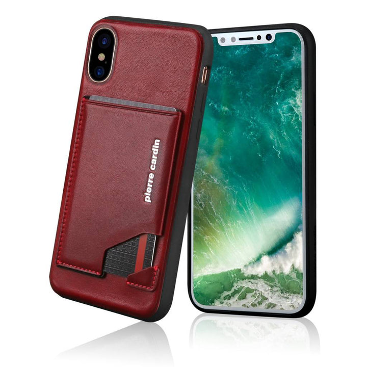 Pierre Cardin Backcover voor Apple iPhone X-Xs - Rood-Hoesjes-Ilumina Benelux