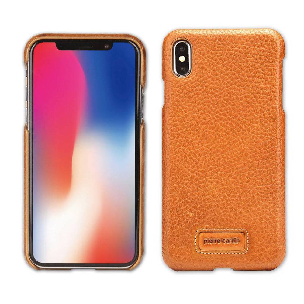 Pierre Cardin Backcover voor Apple iPhone Xs Max - Bruin-Hoesjes-Ilumina Benelux