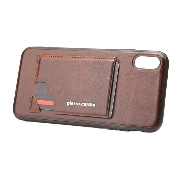 Pierre Cardin Backcover voor Apple iPhone Xs Max - D Bruin-Hoesjes-Ilumina Benelux