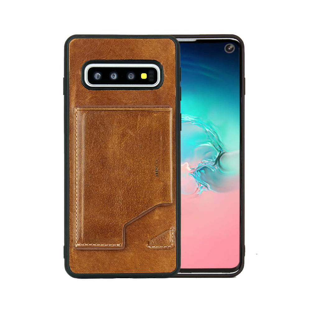 Pierre Cardin Backcover voor Samsung Galaxy S10 - Bruin-Hoesjes-Ilumina Benelux