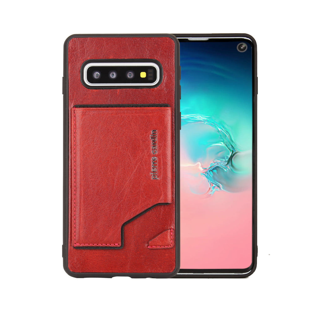 Pierre Cardin Backcover voor Samsung Galaxy S10 - Rood-Hoesjes-Ilumina Benelux