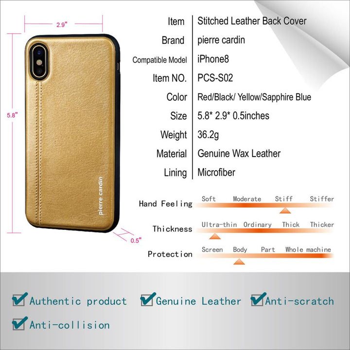 Pierre Cardin Backcover voor de Apple iPhone X-Xs - Rood-Hoesjes-Ilumina Benelux