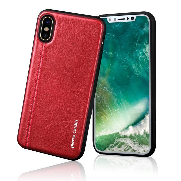 Pierre Cardin Backcover voor de Apple iPhone X-Xs - Rood-Hoesjes-Ilumina Benelux