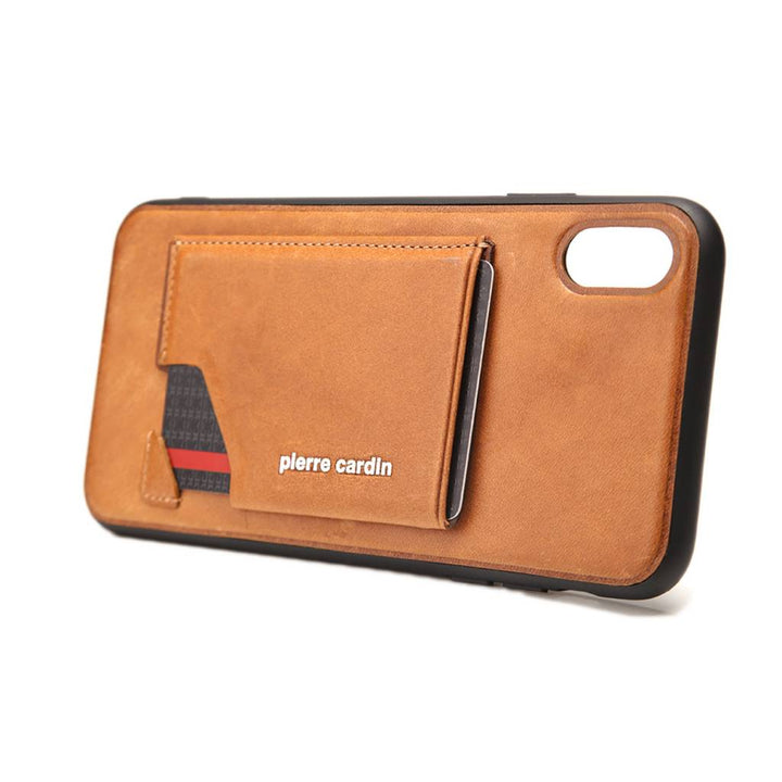 Pierre Cardin Backcover voor de Apple iPhone Xs Max - Bruin-Hoesjes-Ilumina Benelux