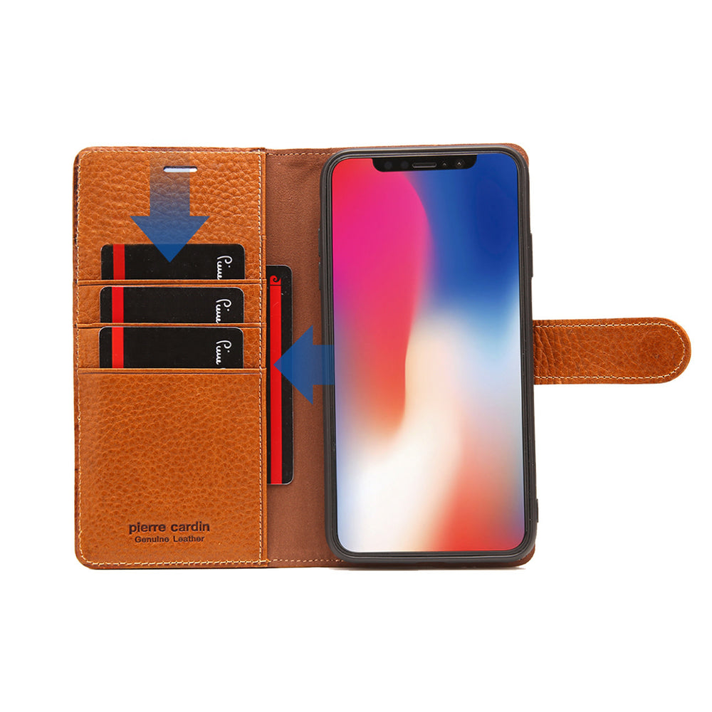 Pierre Cardin Brown Booktype hoesje Samsung Galaxy S10-Hoesjes-Ilumina Benelux