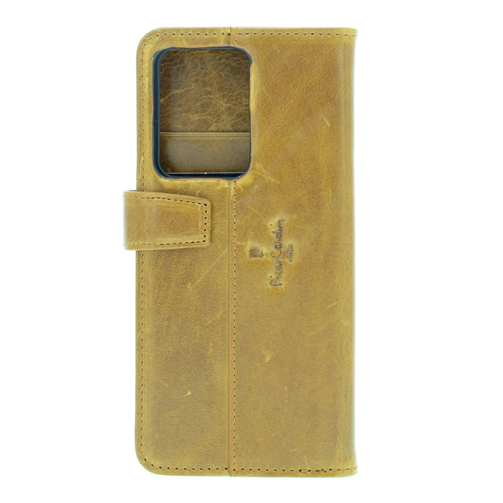 Pierre Cardin Bruin hoesje Samsung Galaxy S20 Ultra - Book Case - Echt leder-Hoesjes-Ilumina Benelux