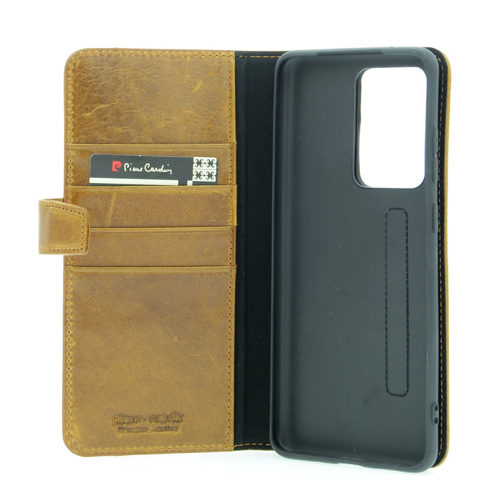Pierre Cardin Bruin hoesje Samsung Galaxy S20 Ultra - Book Case - Echt leder-Hoesjes-Ilumina Benelux
