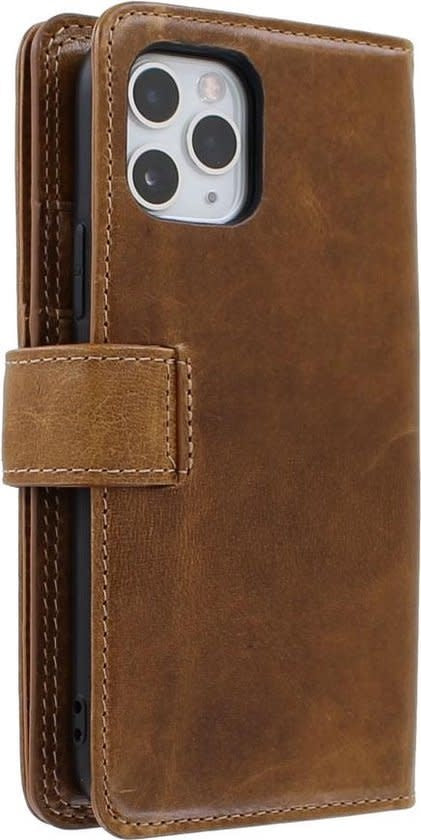 Pierre Cardin Bruin hoesje iPhone 11 Pro - Book Case - Leather Wallet Series - Echt Leer-Hoesjes-Ilumina Benelux